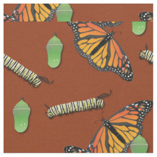 Tissu Monarch Butterflies Caterpillar Fabrice