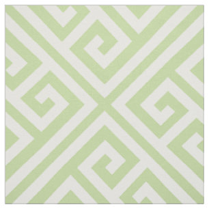 Tissu Monnaie Vert Clé grecque Grande échelle