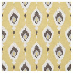Tissu Monogramme de l'motif tribal chic-jaune ikat