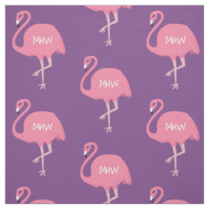 Tissu monogramme personnalisé en option de Flamant