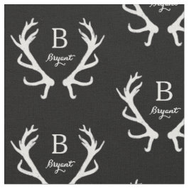 Tissu Monogramme Russe Des Antlers De Cerfs, Choisissez