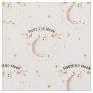 Tissu Monsieur Lune - étoiles magiques de pépinière céle