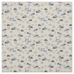 Tissu Montagnes Icy