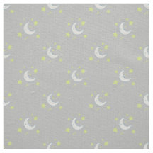 Moon & Stars Original Textile Imprimer - Gris