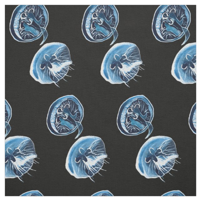 Tissu MoonJellyfish aquarelle art (Échantillon)