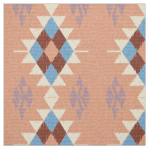 Tissu Mosaïque aztèque tribale orientale colorée