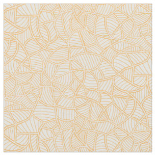 Tissu Mosaïque feuille aléatoire pâle orange