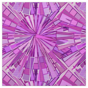 Tissu Mosaïque géométrique moderne, violet et orchidée