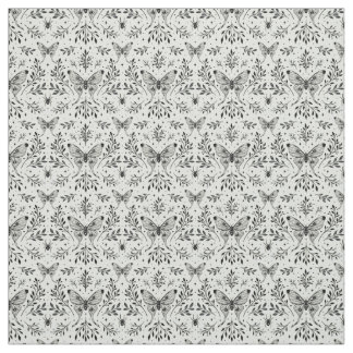 Tissu Moth magique noire et blanche