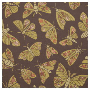 Tissu Moths rétro des années 1970