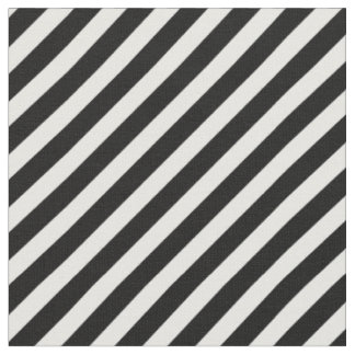 Tissu motif à bandes diagonales noir et blanc