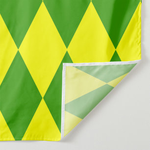 Tissu Motif à carreaux Harlequin jaune vert