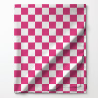 Motif à carreaux rose framboise et blanc