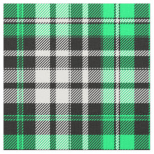 Tissu Motif à carreaux tartan vert noir blanc Design 