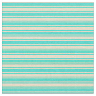 Tissu Motif à carreaux turquoise et tan
