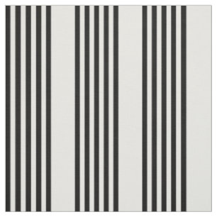 Tissu Motif à cinq bandes noir et blanc