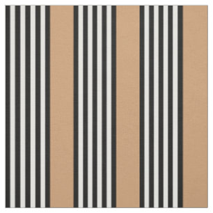 Tissu Motif à cinq bandes noir et blanc avec bronzage
