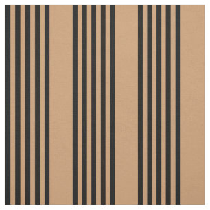 Tissu Motif à cinq bandes noir et brun