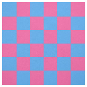 Tissu Motif À damiers chèque rose