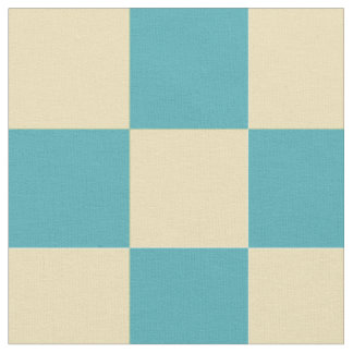 Tissu Motif à damiers jaune turquoise