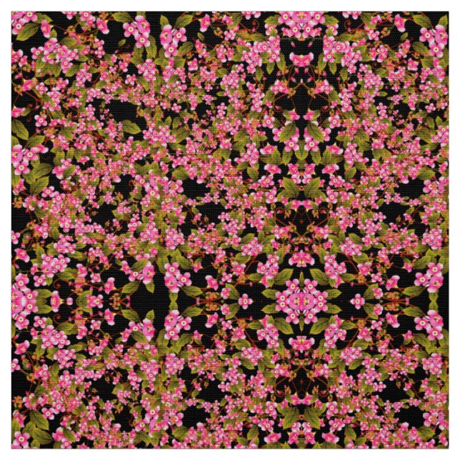 Tissu Motif à fleurs roses (Échantillon)