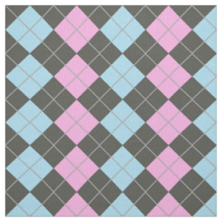 Tissu Motif à motifs de losanges rose et bleu