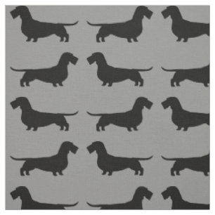 Tissu Motif À poils durs des silhouettes de chien de Da