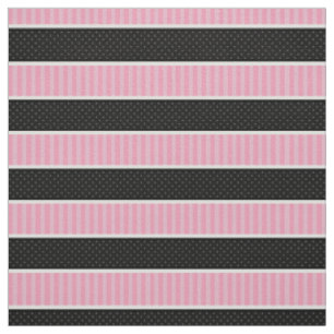 Tissu Motif à pointes roses et noires