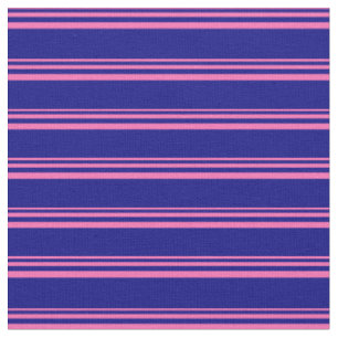 Tissu Motif à rayures rose et bleu chaud