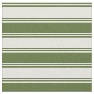 Tissu Motif à rayures vert beige et olive foncée