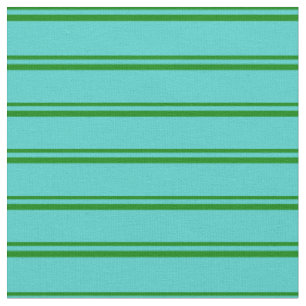 Tissu Motif à rayures vertes et turquoises