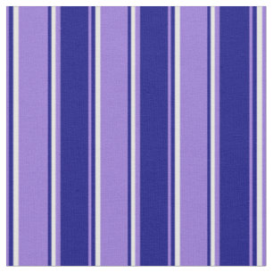 Tissu Motif à rayures violettes, bleues et blanches