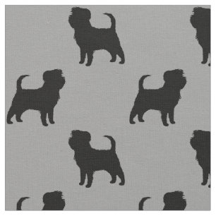 Tissu Motif à silhouettes de chiens Affenpinscher