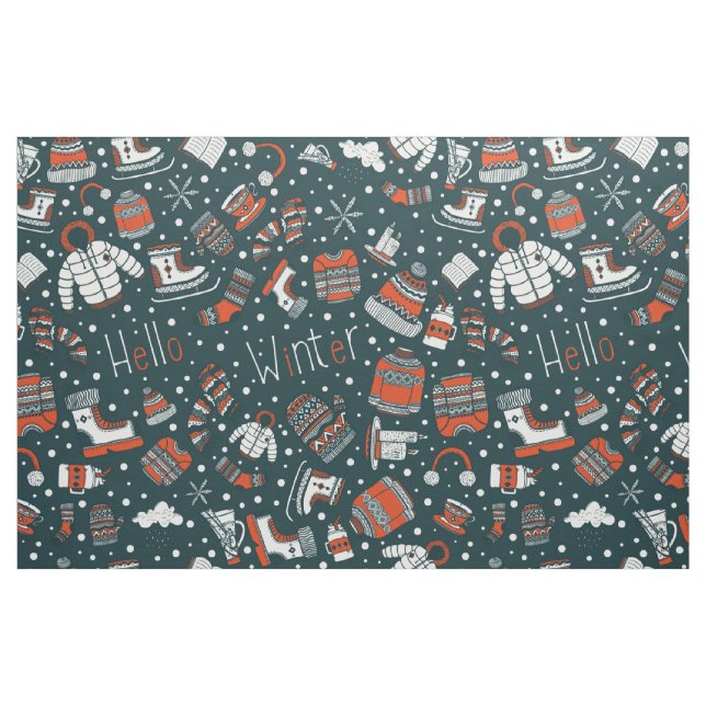 Tissu motif à thème d'hiver (Fat Quarter)