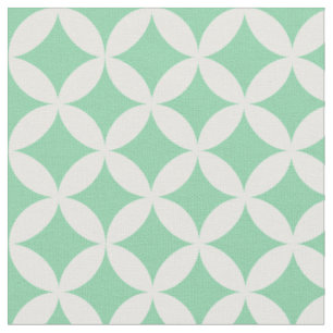 Tissu Motif à treillis en diamant vert menthe tendance