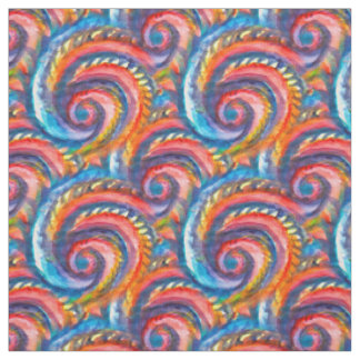 Tissu Motif à vague rouge