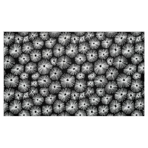 Tissu Motif Abstrait 101115 - Blanc sur noir