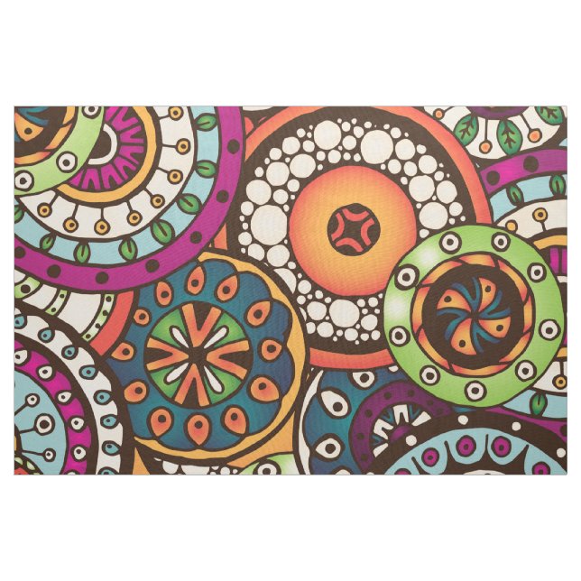 Tissu Motif abstrait à la mode génial de Boho rétro (Yard)