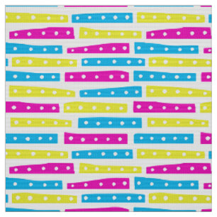Tissu Motif Abstrait - Couleurs 02 sur blanc