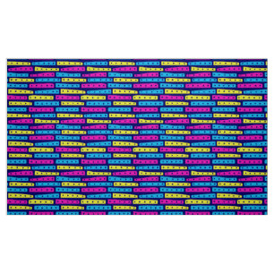 Tissu Motif Abstrait - Couleurs 02 sur Bleu foncé