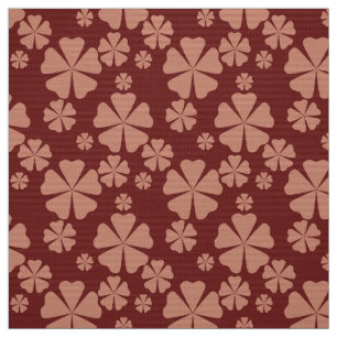 Tissu Motif Abstrait de feuille rétro Brown coupée