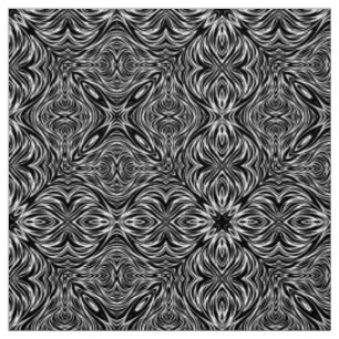 Tissu Motif Abstrait en ligne noir et blanc sur