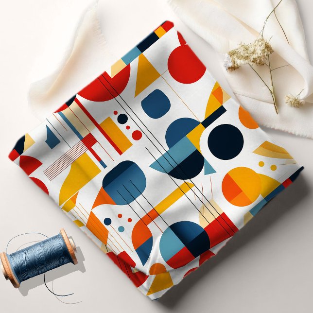 Tissu Motif Abstrait géométrique Bauhaus#6 ID1068 (Créateur téléchargé)