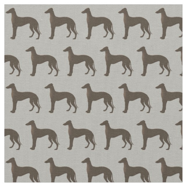 Tissu Motif animal de silhouette de chien de lévrier (Fermer)