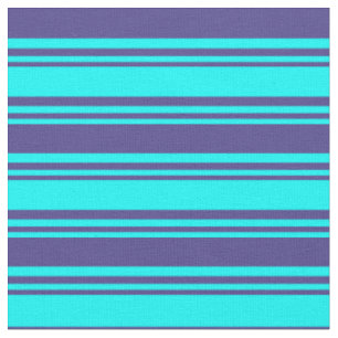 Tissu Motif Aqua et Dark Slate Blue Stripes