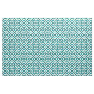 Tissu Motif Aqua Turquoise Turquoise Retro Chic Ikat
