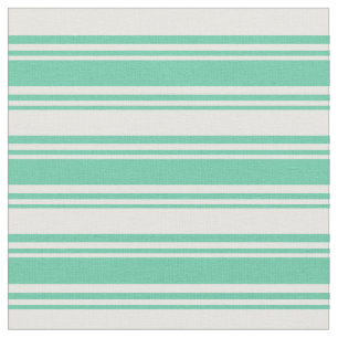 Tissu Motif Aquamarine & Blancs