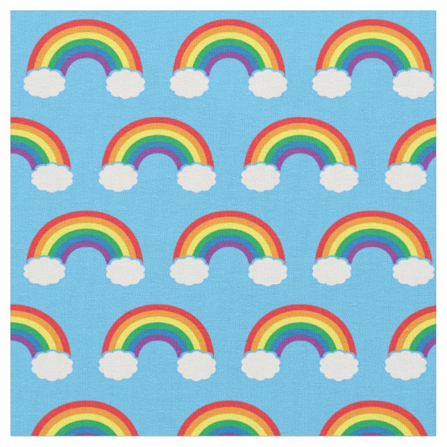 Tissu Motif arc-en-ciel mignon (Fermer)