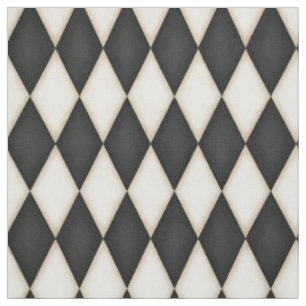 Tissu Motif arlequin noir et blanc (petite échelle)
