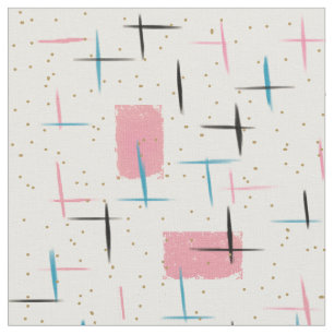 Tissu Motif atomique rétro